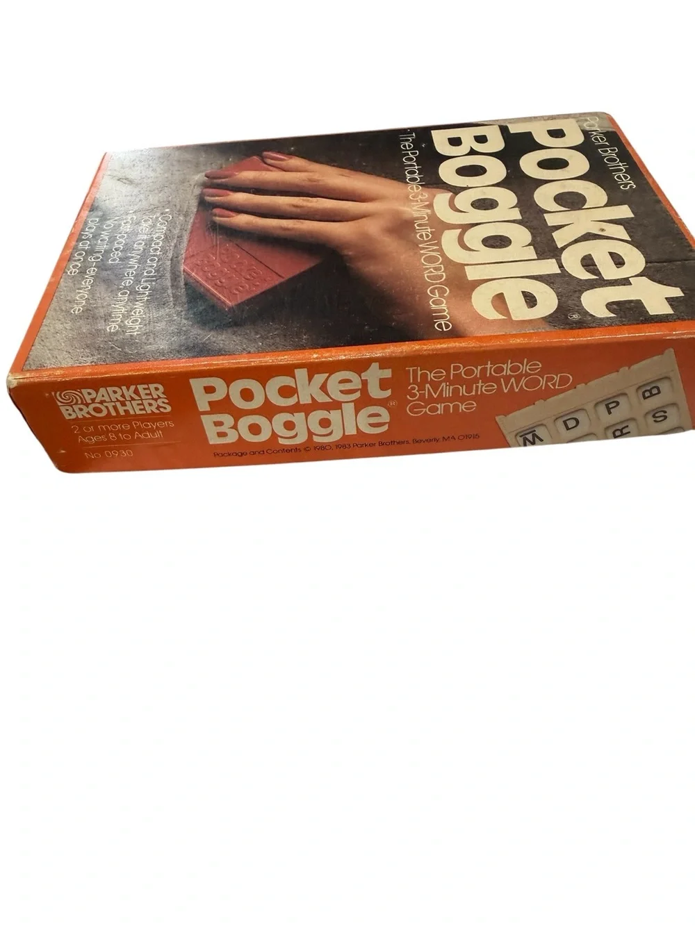 Parker Brothers Pocket  Boggle Portable 3 minute Word Game  with Instructions